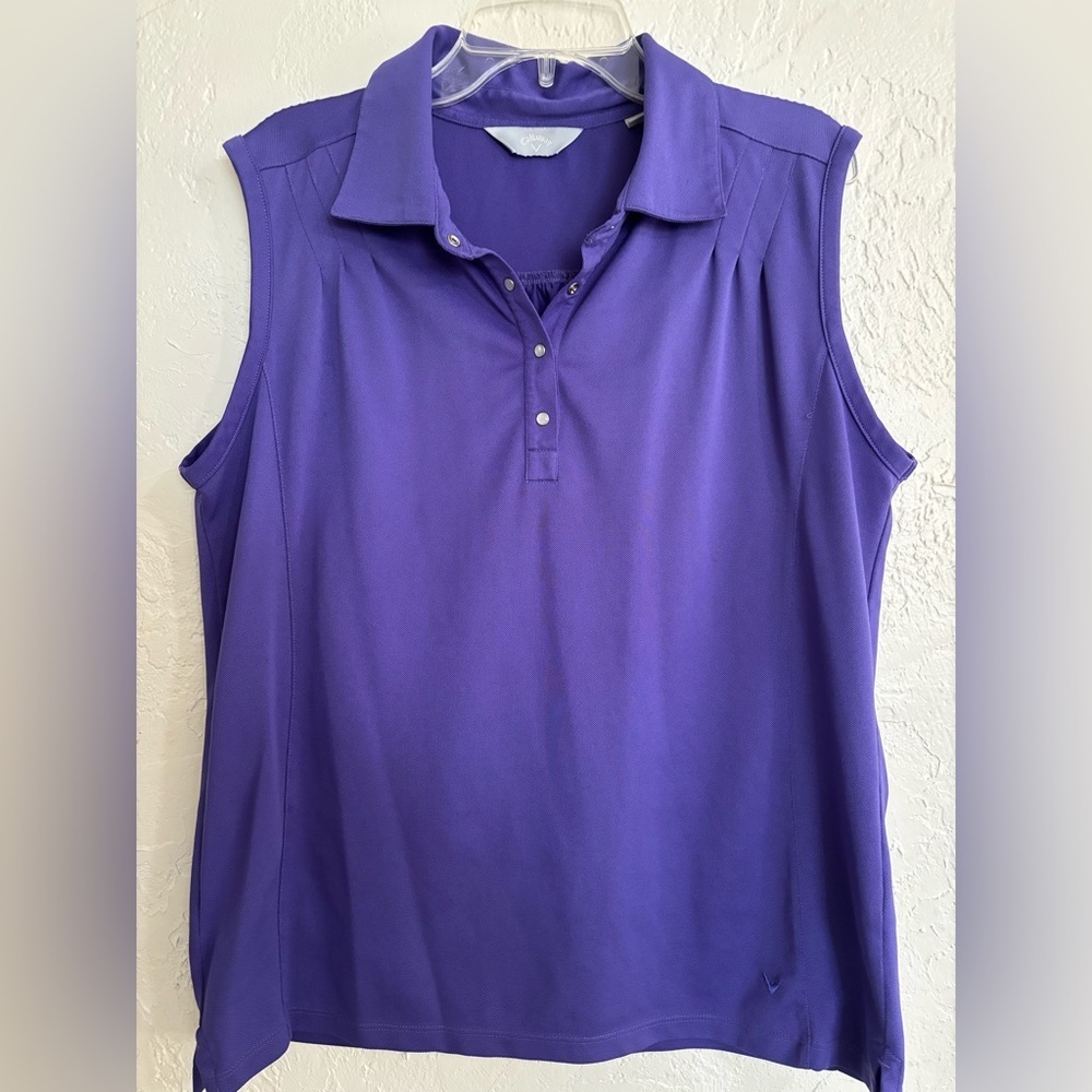 Callaway Purple Golf Tee Polo Size Large